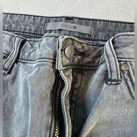 Joe's Jeans Mini Skirt Womens Size 31 Washed Black Destroyed Denim Frayed Hem - Picture 10 of 16